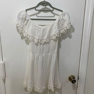 Off shoulders white dress